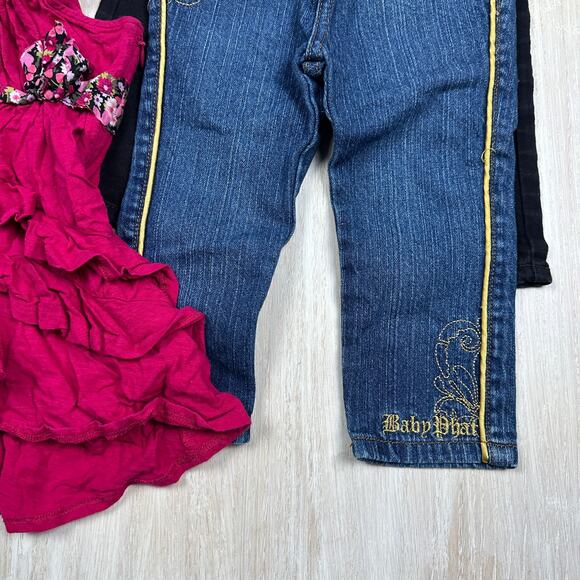 7 Piece Bundle Lot 12-18M Girls 18M Toddler Spongebob Jeans Dress Top Clothes - Picture 6 of 14